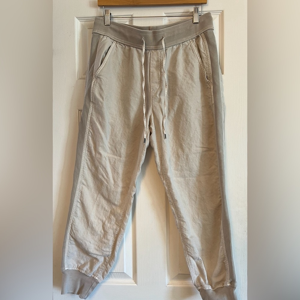 Gap Women's Linen Khaki Joggers Size M